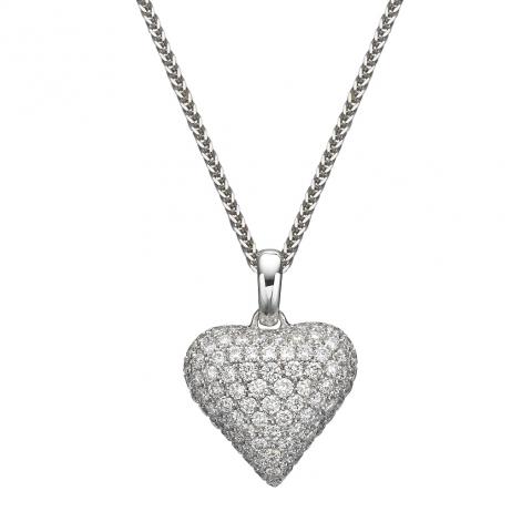 heart diamond pendant