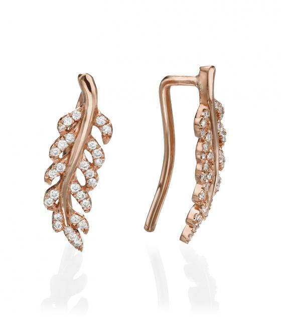 Leaf climbers earrings