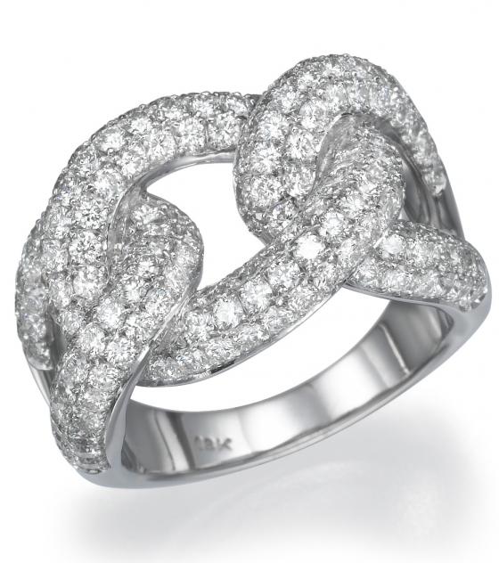 Chain diamond ring