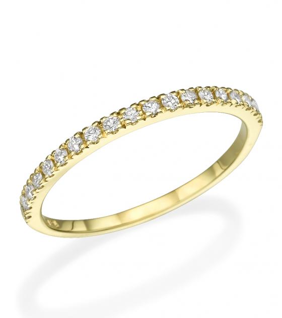 Yellow gold band ring