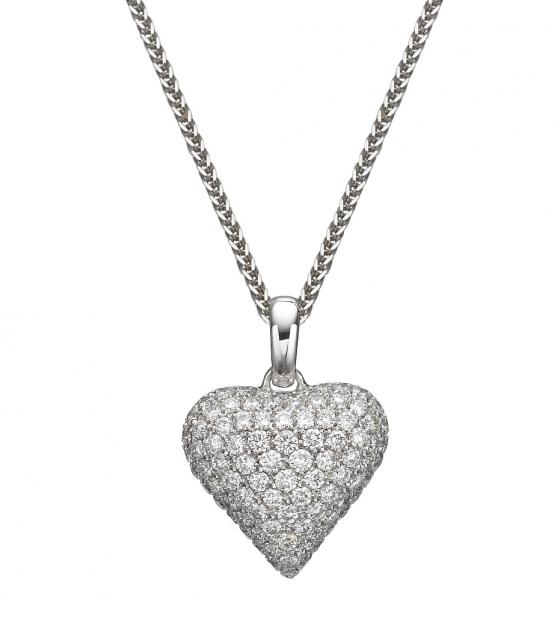 heart diamond pendant