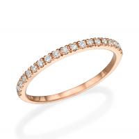Rose gold band ring 